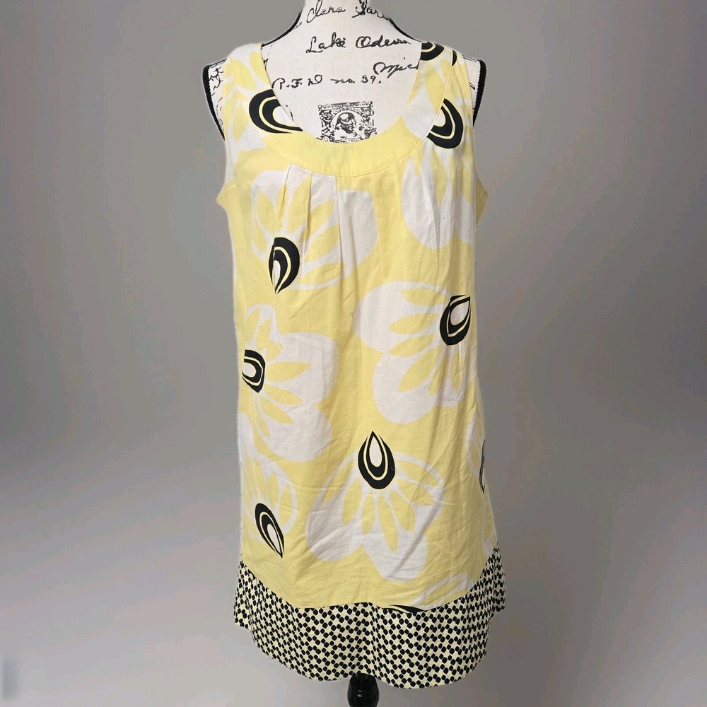 East 5th Yellow and Black Summer Dress Size 10 Resortwear Beach Vacation